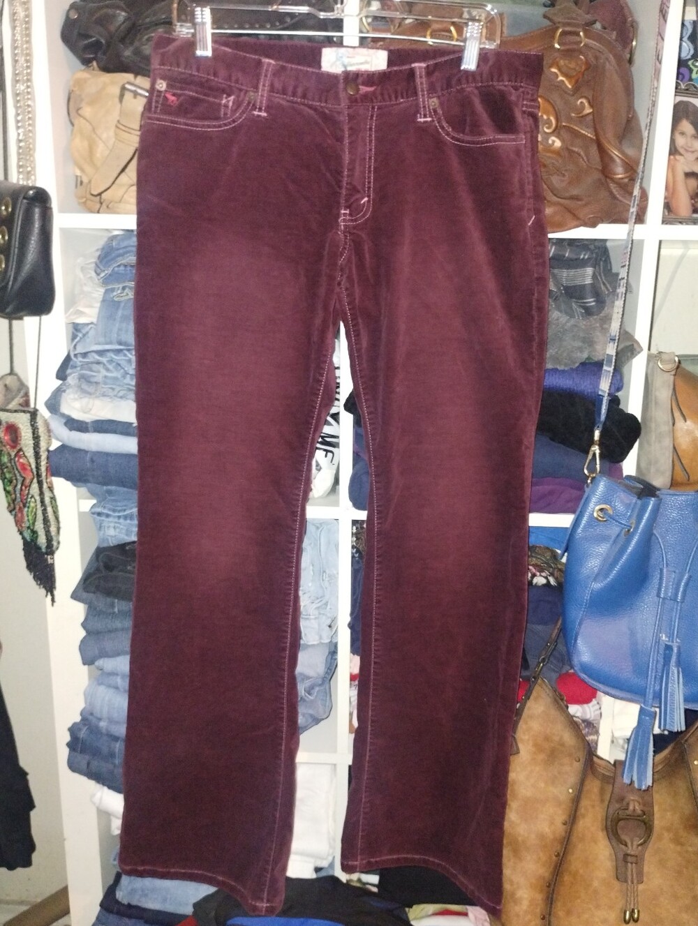 Abercrombie Jeans Size 8 Stretch Maroon
